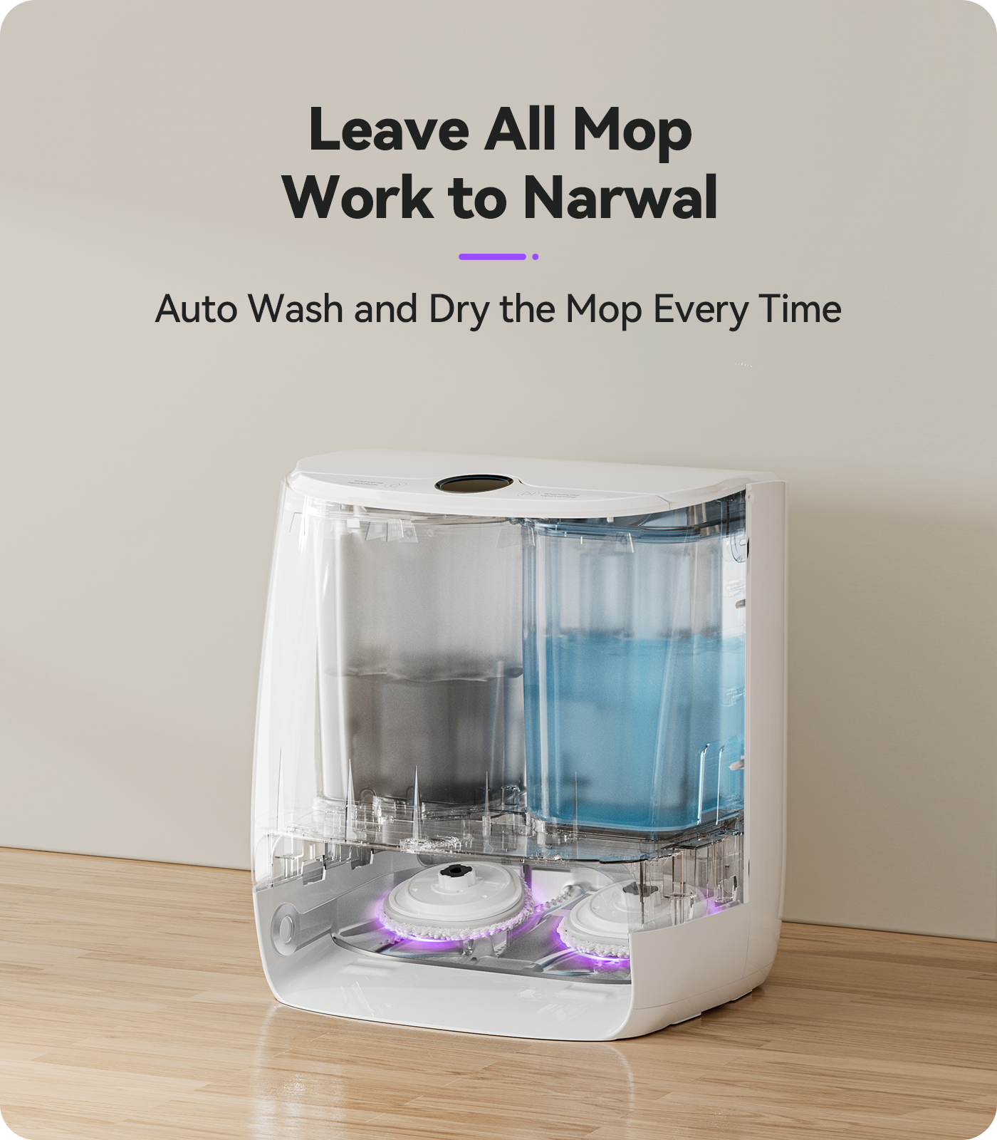 Narwal T10, 4-in-1 Robot Vacuum and Mop Cleaner With Automatic Mop Cleaning Station