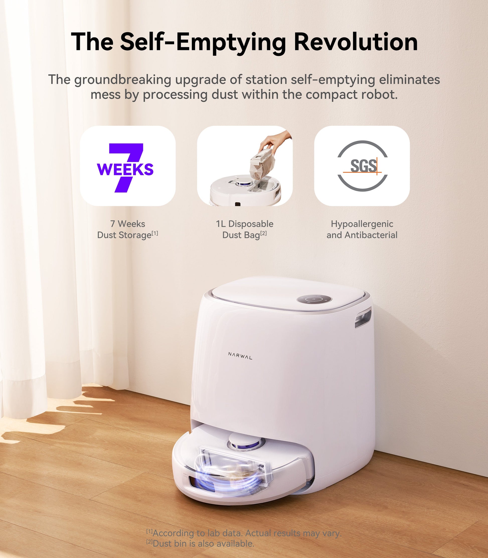 Narwal Freo X Ultra Robotic Vacuum and Mop Cleaner with Auto Washing and Self Empty 2.0